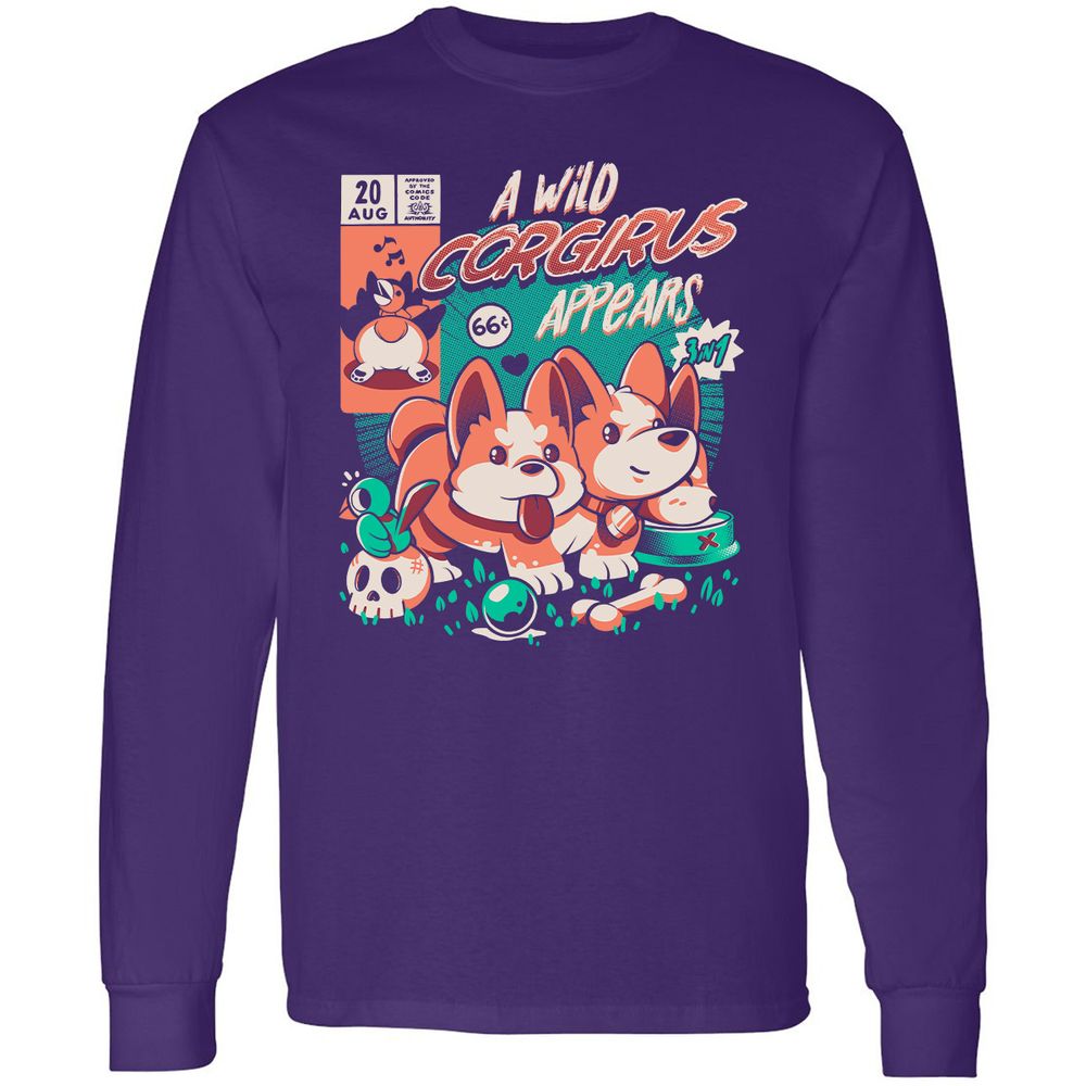 Long Sleeve T-Shirt - K7EAMQN4 - Purple - 13