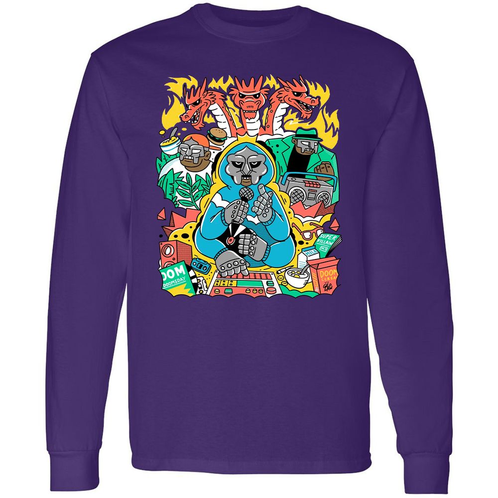 Long Sleeve T-Shirt - WVG2JTX9 - Purple - 13