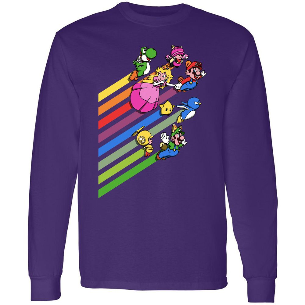 Long Sleeve T-Shirt - 6QTTUZJH - Purple - 13
