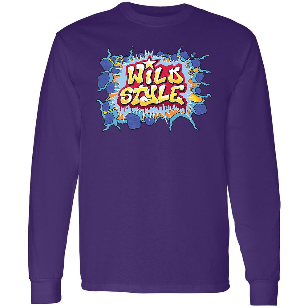Long Sleeve T-Shirt - Black - Purple - 13