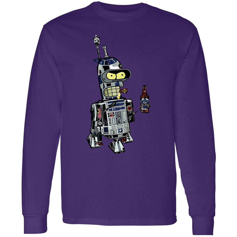 Long Sleeve T-Shirt - V9E9JGU5 - Purple - 13