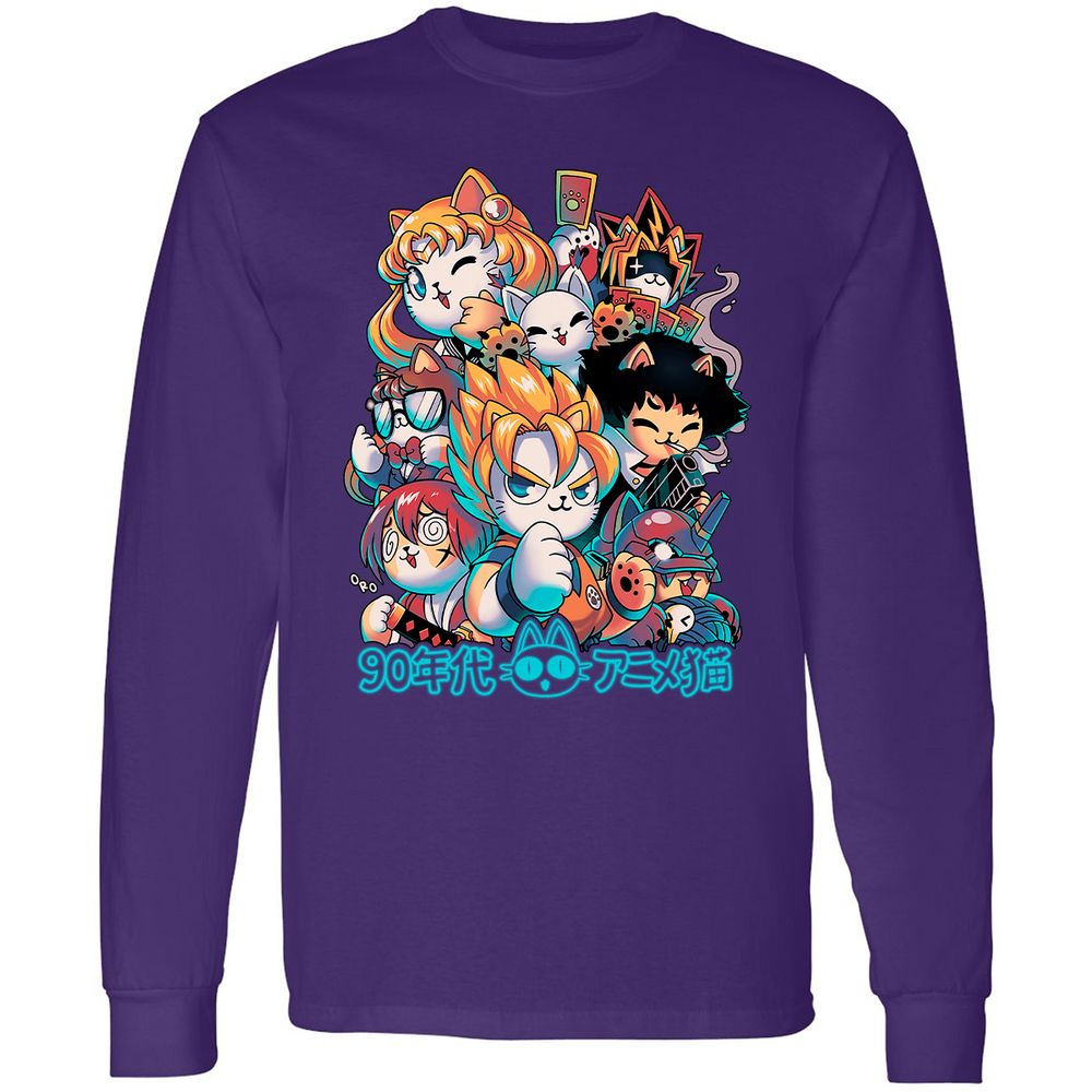 Long Sleeve T-Shirt - ERXVQSH7 - Purple - 13