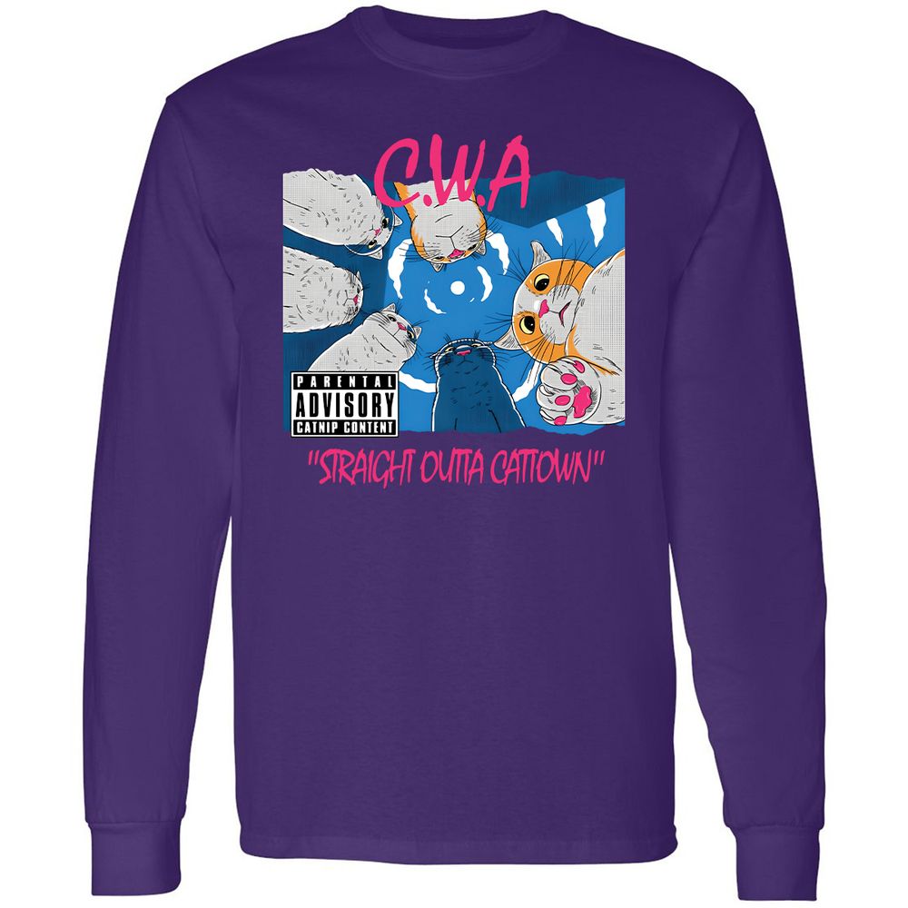 Long Sleeve T-Shirt - K7FUBXG5 - Purple - 13