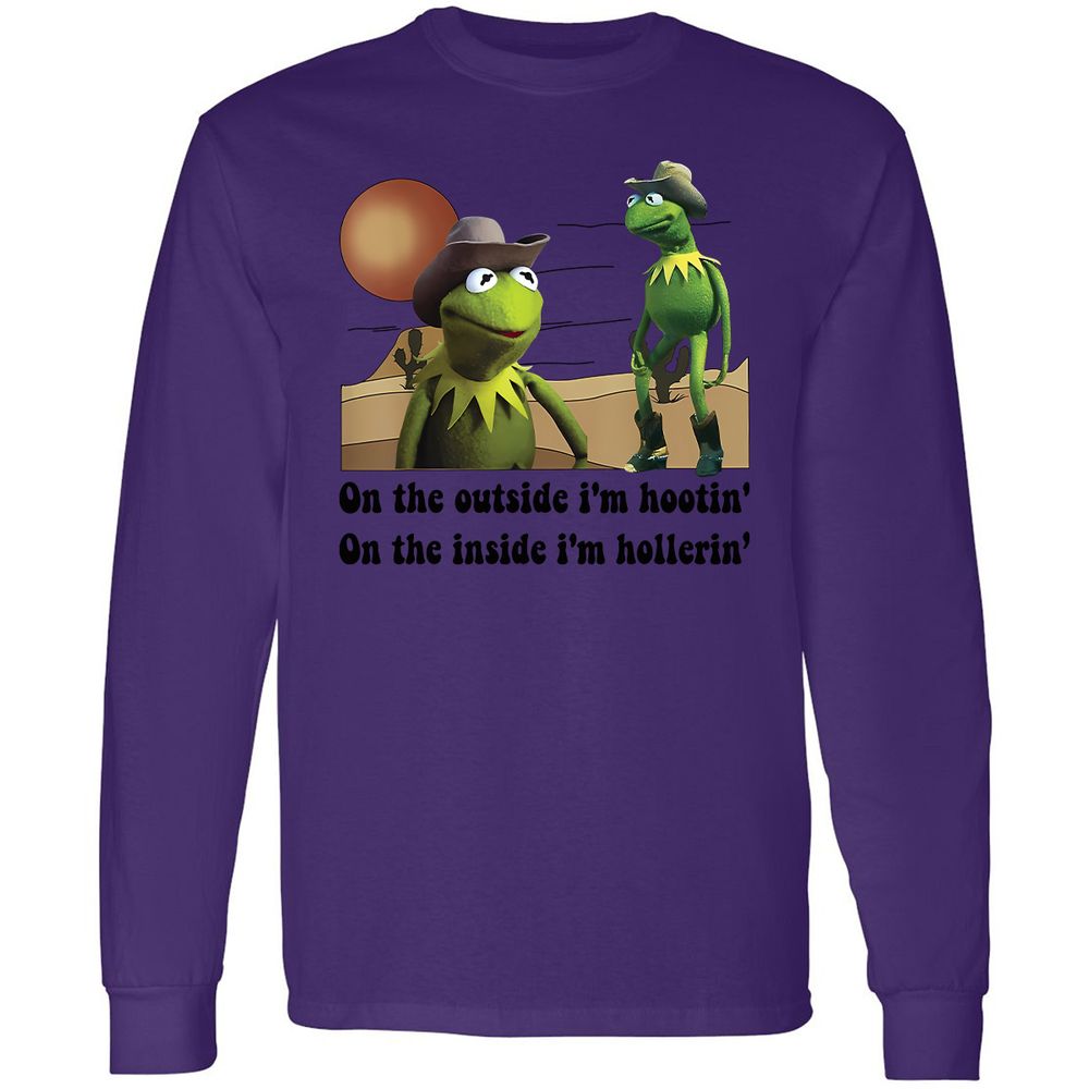 On the outside I'm hootin on the inside I'm hollerin - Purple - 13