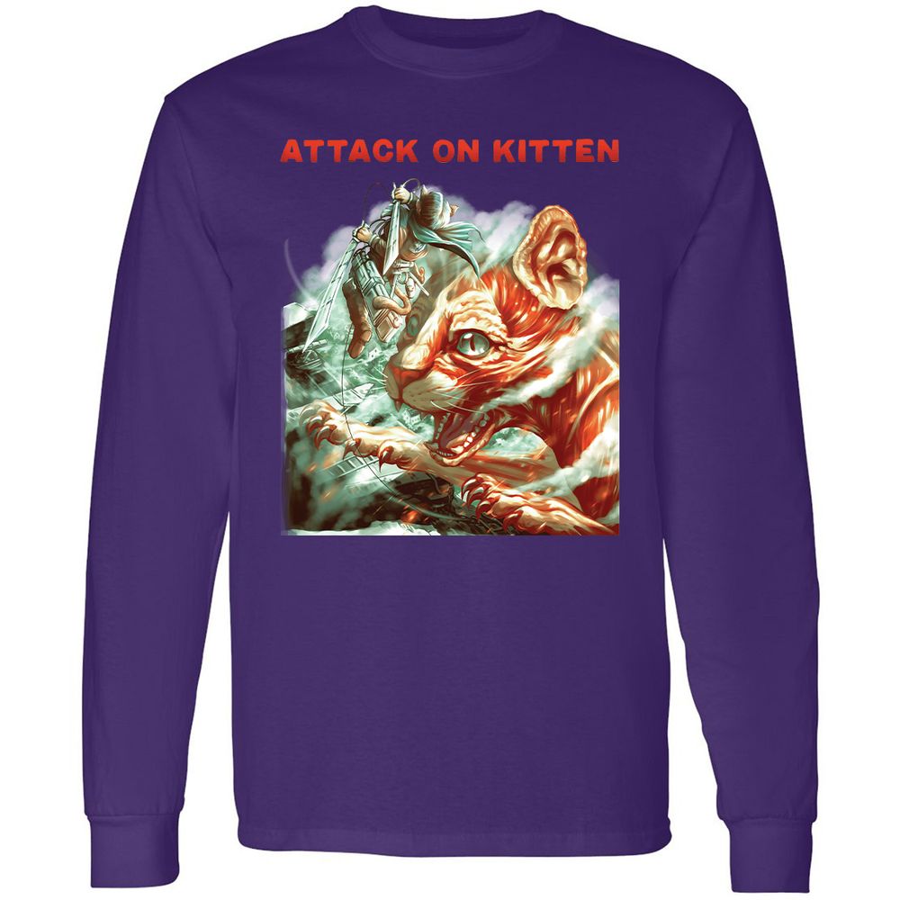 Long Sleeve T-Shirt - RUHAV6WC - Purple - 13