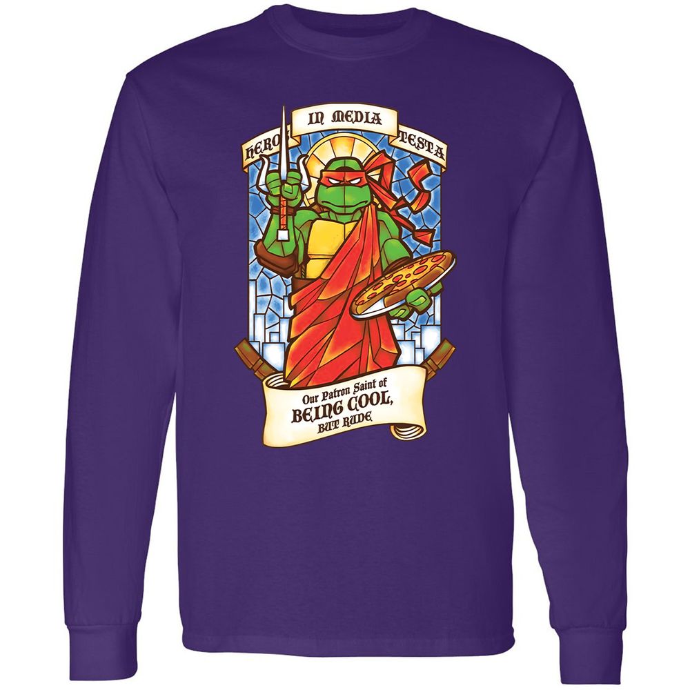 Long Sleeve T-Shirt - YLQ5ELGX - Purple - 13