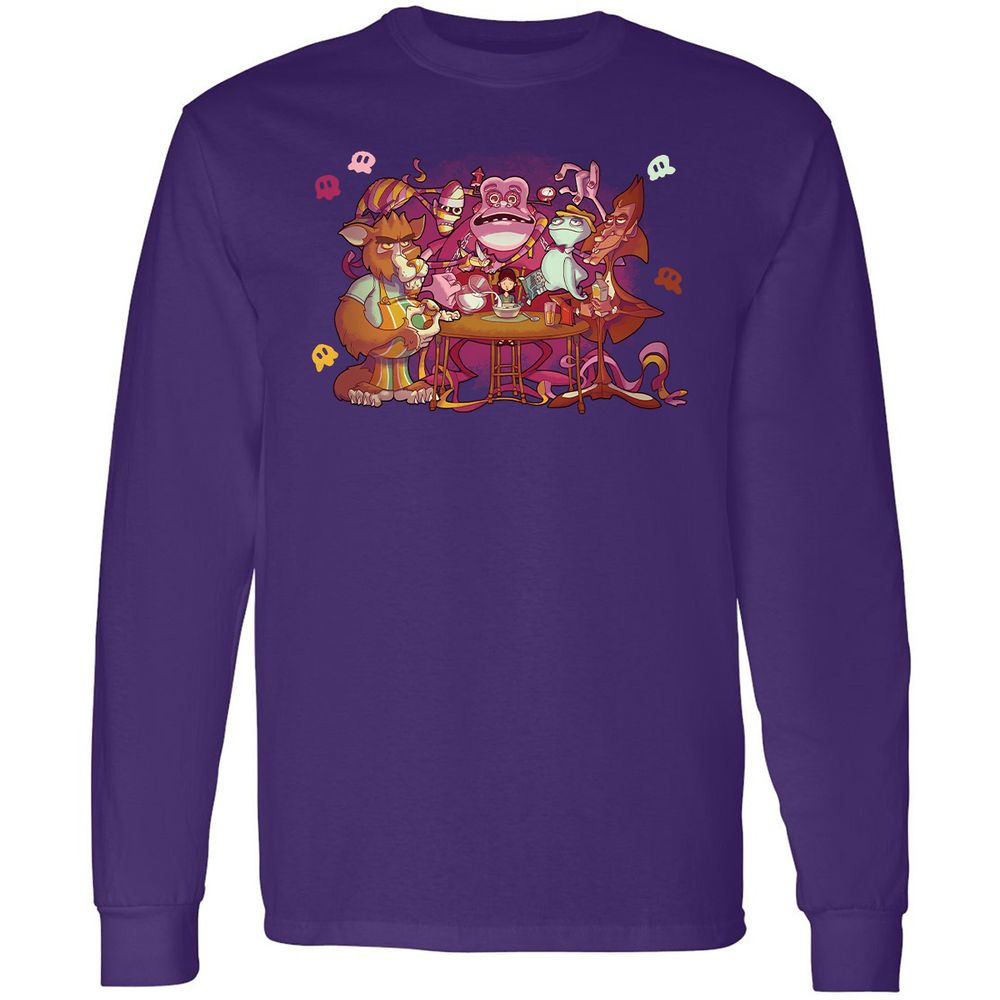 Long Sleeve T-Shirt - YX1ZZWXK - Purple - 13