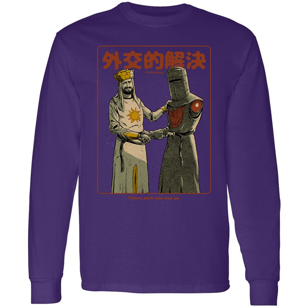 Long Sleeve T-Shirt - Black - Purple - 13