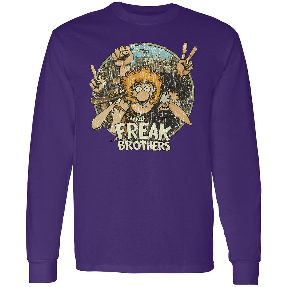 Long Sleeve T-Shirt - QM6AFH1J - Purple - 13