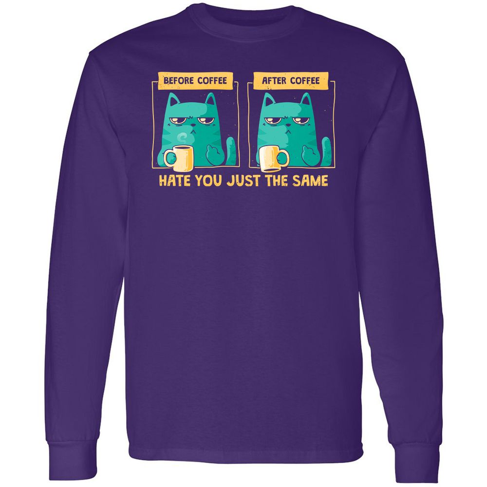 Long Sleeve T-Shirt - DQVXHY2U - Purple - 13