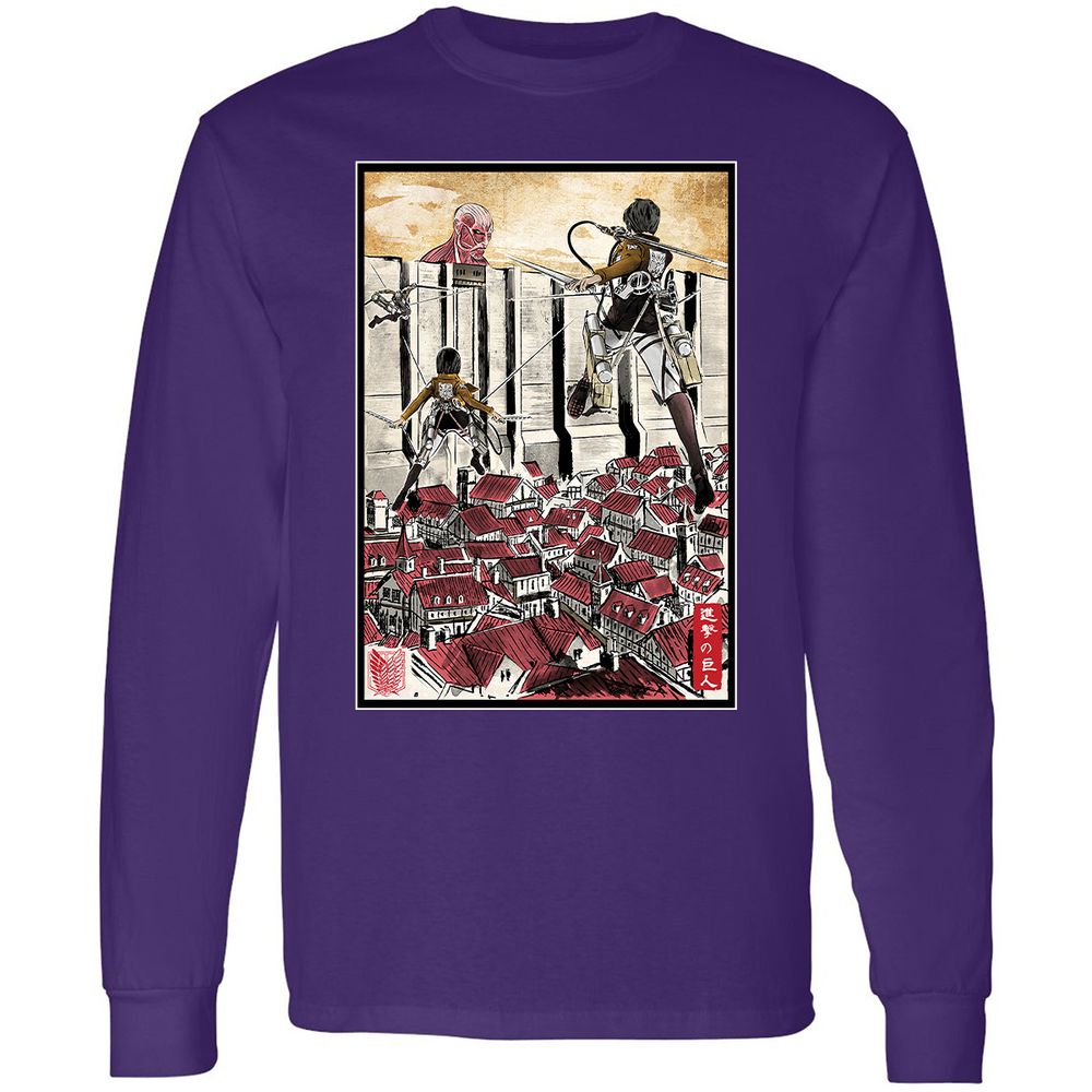 Long Sleeve T-Shirt - TUG6RJ2R - Purple - 13