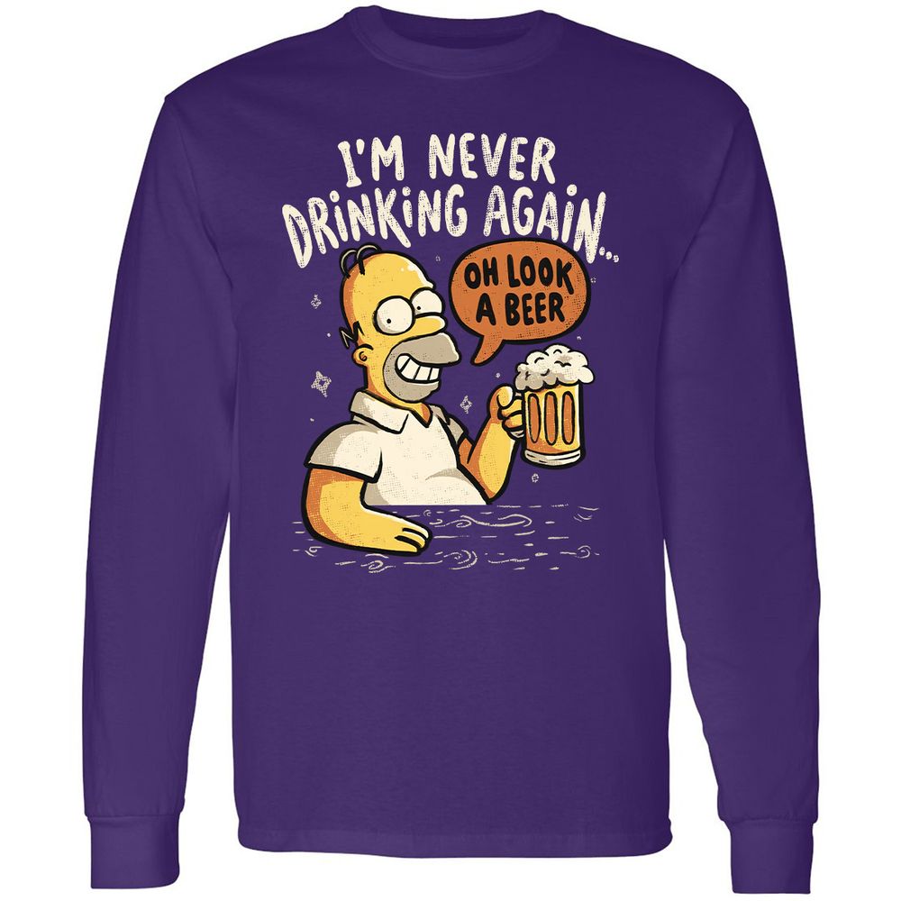 Long Sleeve T-Shirt - W6GZWQNB - Purple - 13