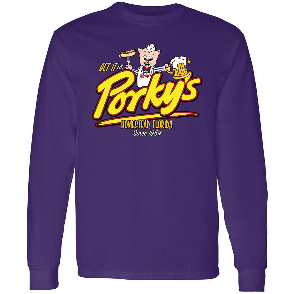 Long Sleeve T-Shirt - QK9VT9PY - Purple - 13