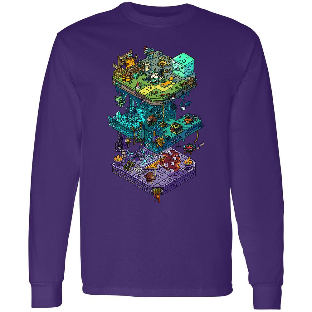 Long Sleeve T-Shirt - KKJD7CET - Purple - 13