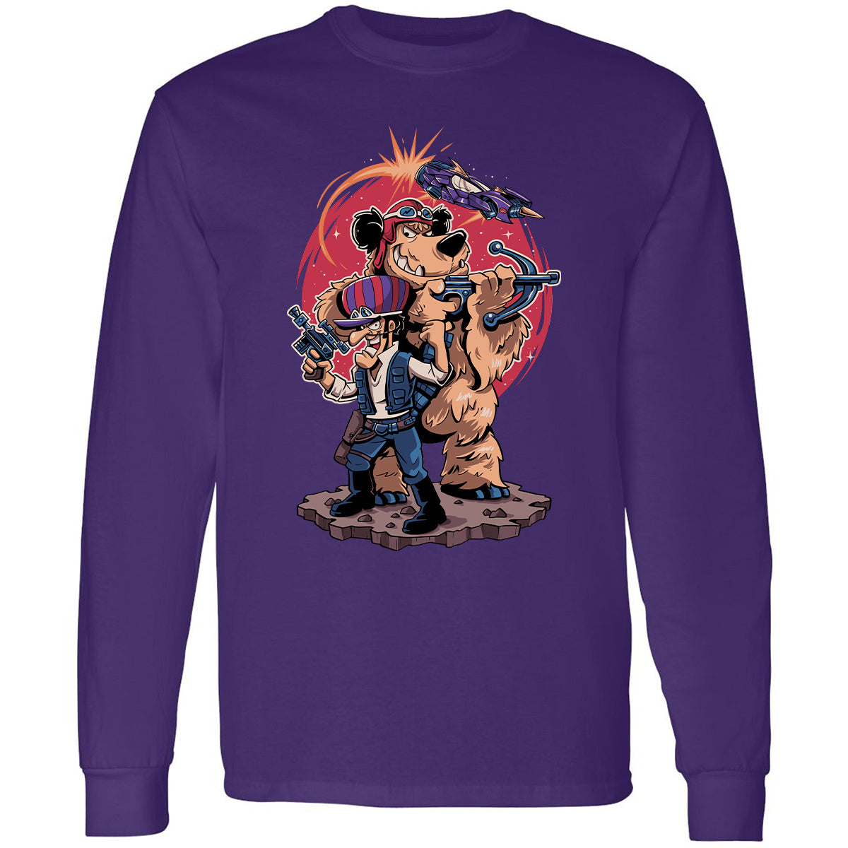 Long Sleeve T-Shirt - J1BXLWZD - Purple - 13