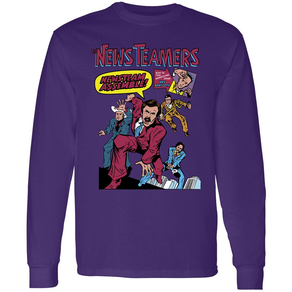 Long Sleeve T-Shirt - PCX4YKFJ - Purple - 13