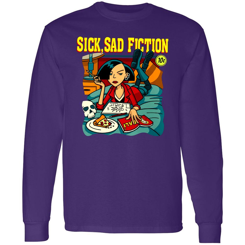 Long Sleeve T-Shirt - W3AW94QJ - Purple - 13