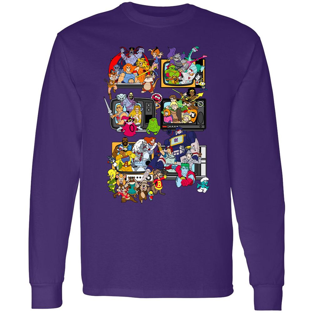 Long Sleeve T-Shirt - W7ZHLMJG - Purple - 13
