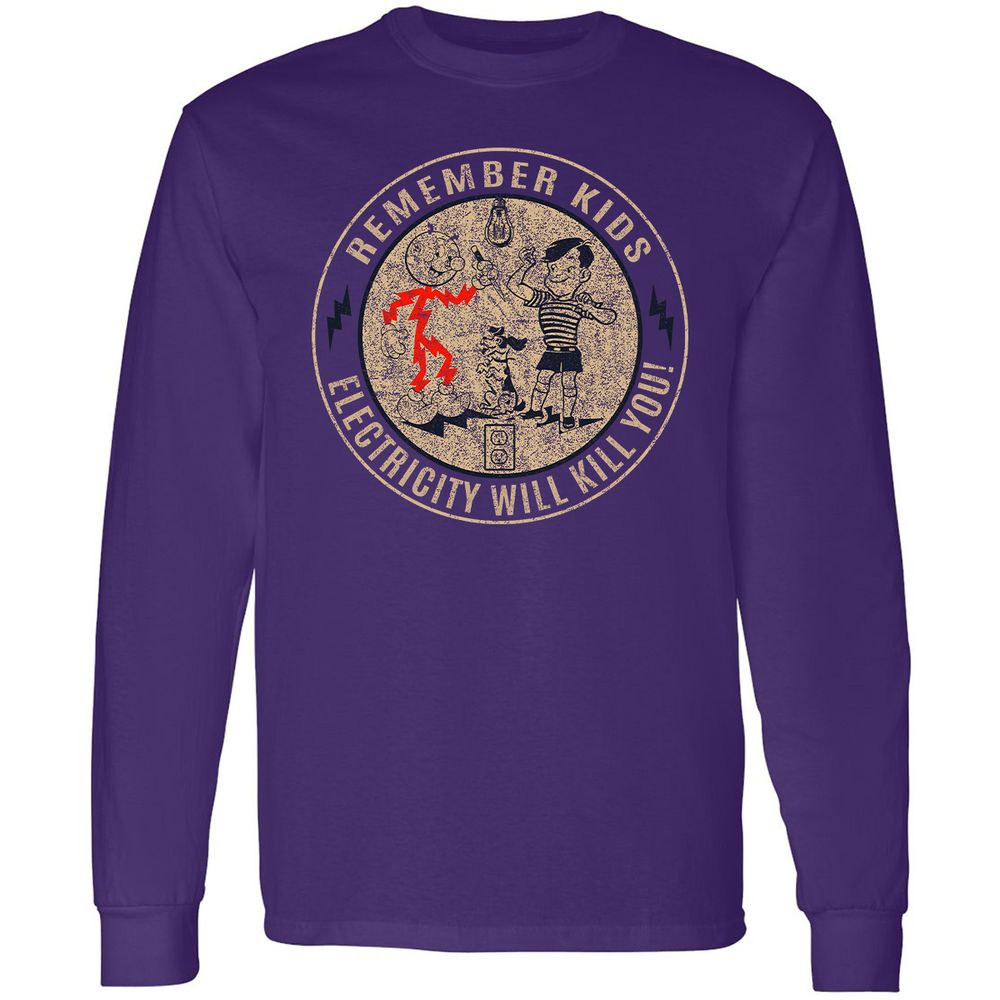 Long Sleeve T-Shirt - XWDCM9C8 - Purple - 13