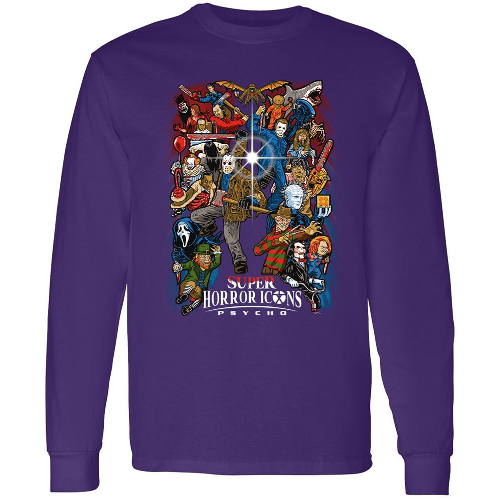 Long Sleeve T-Shirt - B8H2SJSL - Purple - 13