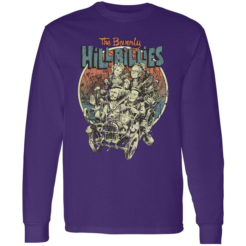 Long Sleeve T-Shirt - X5CJ8QCZ - Purple - 13