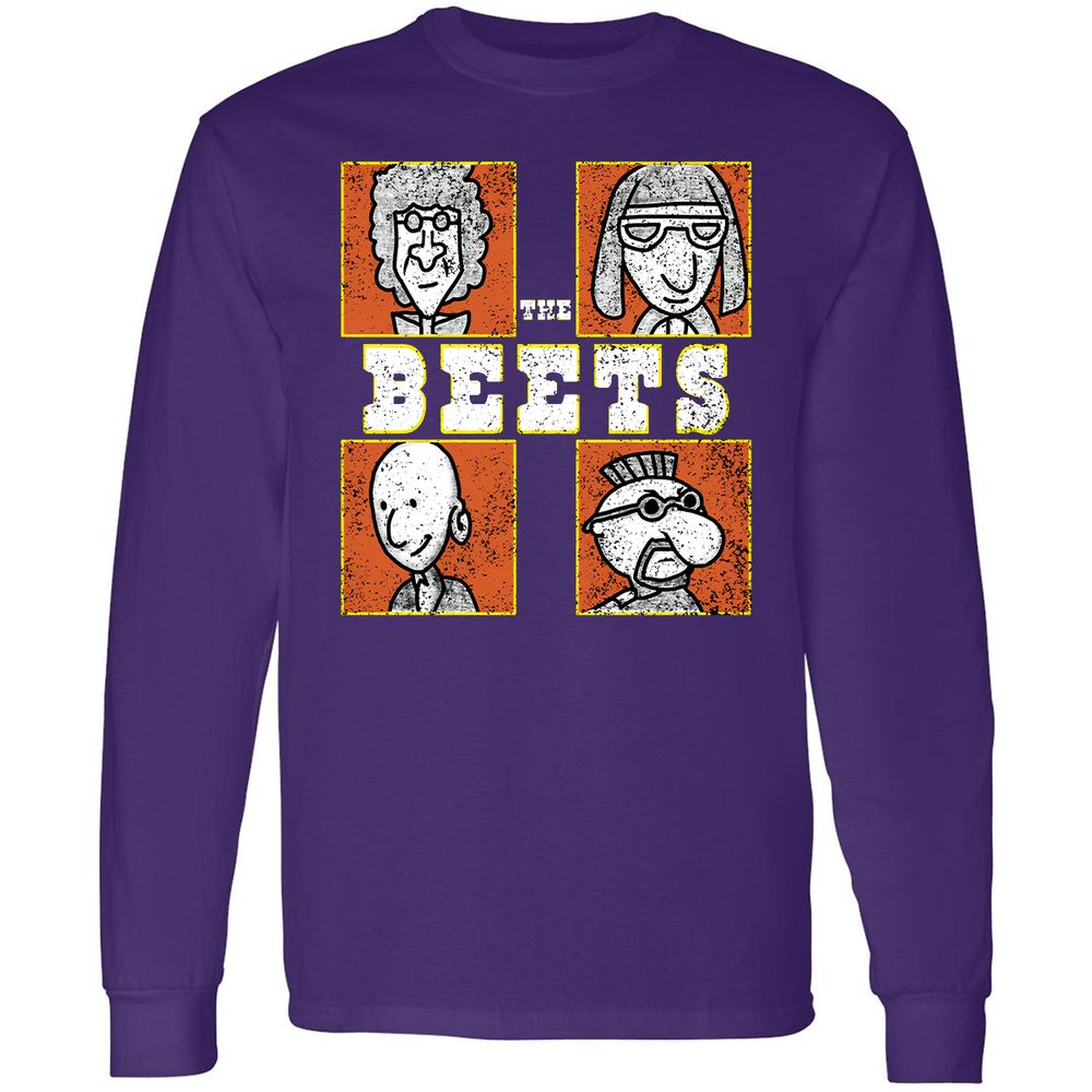 Long Sleeve T-Shirt - Q9Y5XR9F - Purple - 13