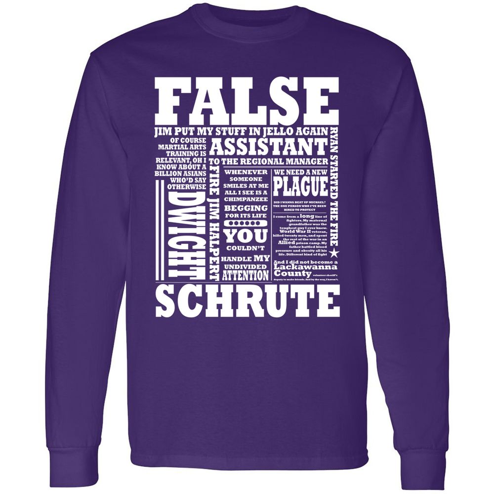 Long Sleeve T-Shirt - R5XZXAWQ - Purple - 13