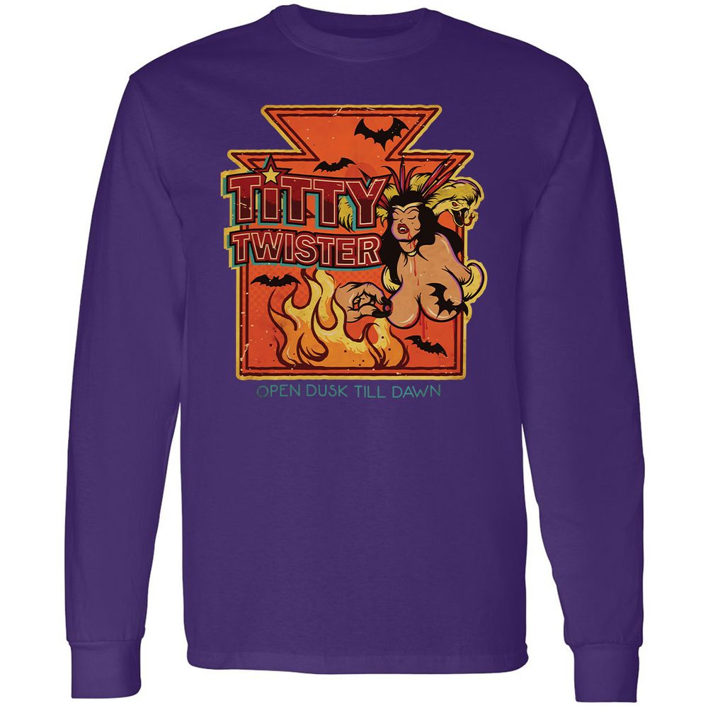 Long Sleeve T-Shirt - CRL3R6YD - Purple - 13
