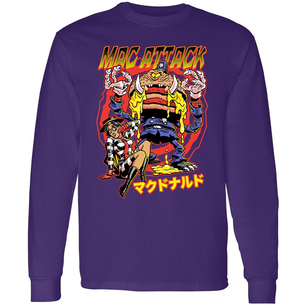 Long Sleeve T-Shirt - GWKB8QW8 - Purple - 13