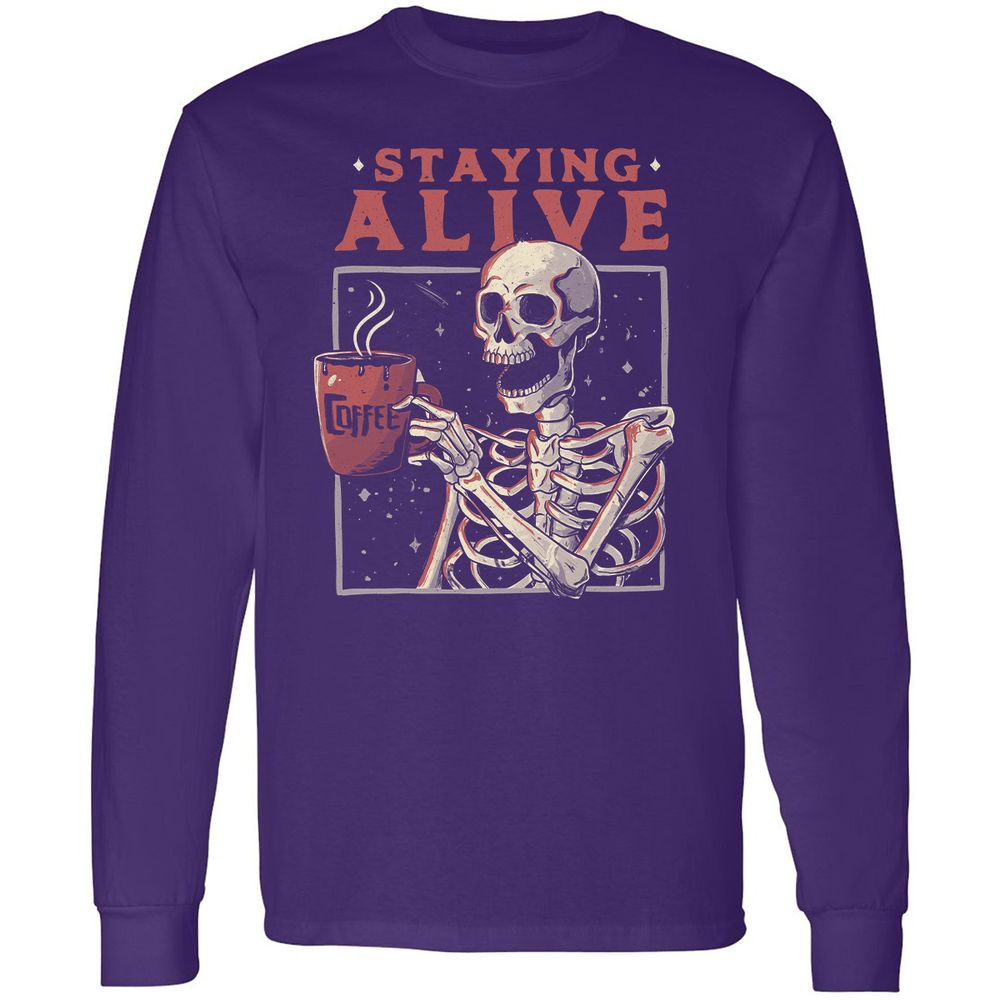 Long Sleeve T-Shirt - CCZ4ZL75 - Purple - 13