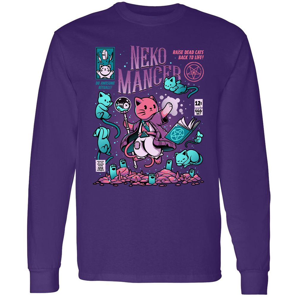 Long Sleeve T-Shirt - 3DZR2M9G - Purple - 13