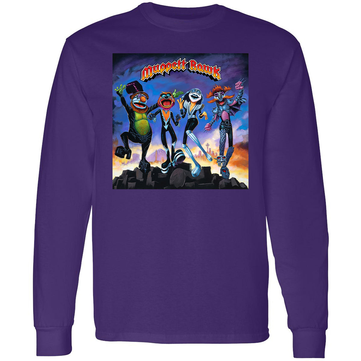 Long Sleeve T-Shirt - QKVUGCVQ - Purple - 13
