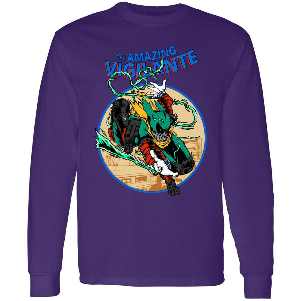 Long Sleeve T-Shirt - JH7QE9KF - Purple - 13