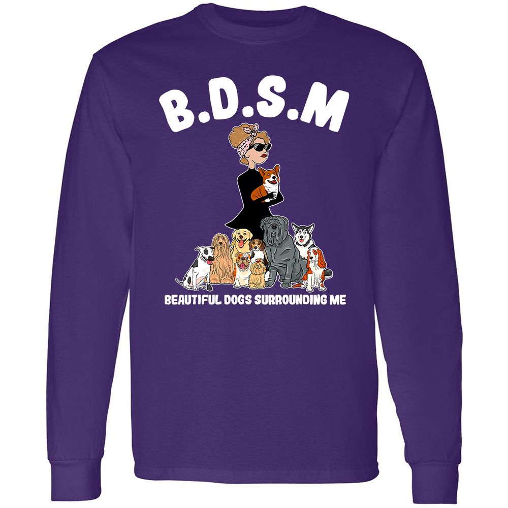 Long Sleeve T-Shirt - HCBXAN1U - Purple - 13