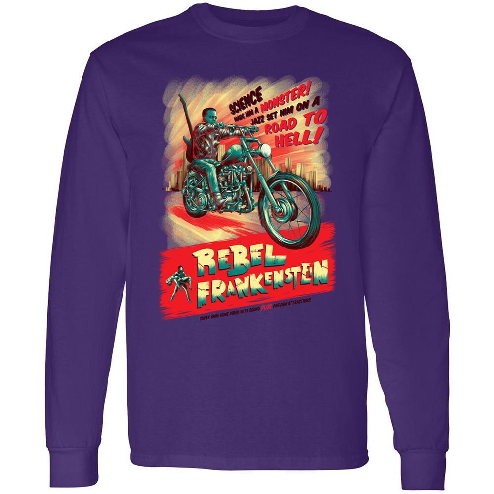 Long Sleeve T-Shirt - QVGCBFCH - Purple - 13