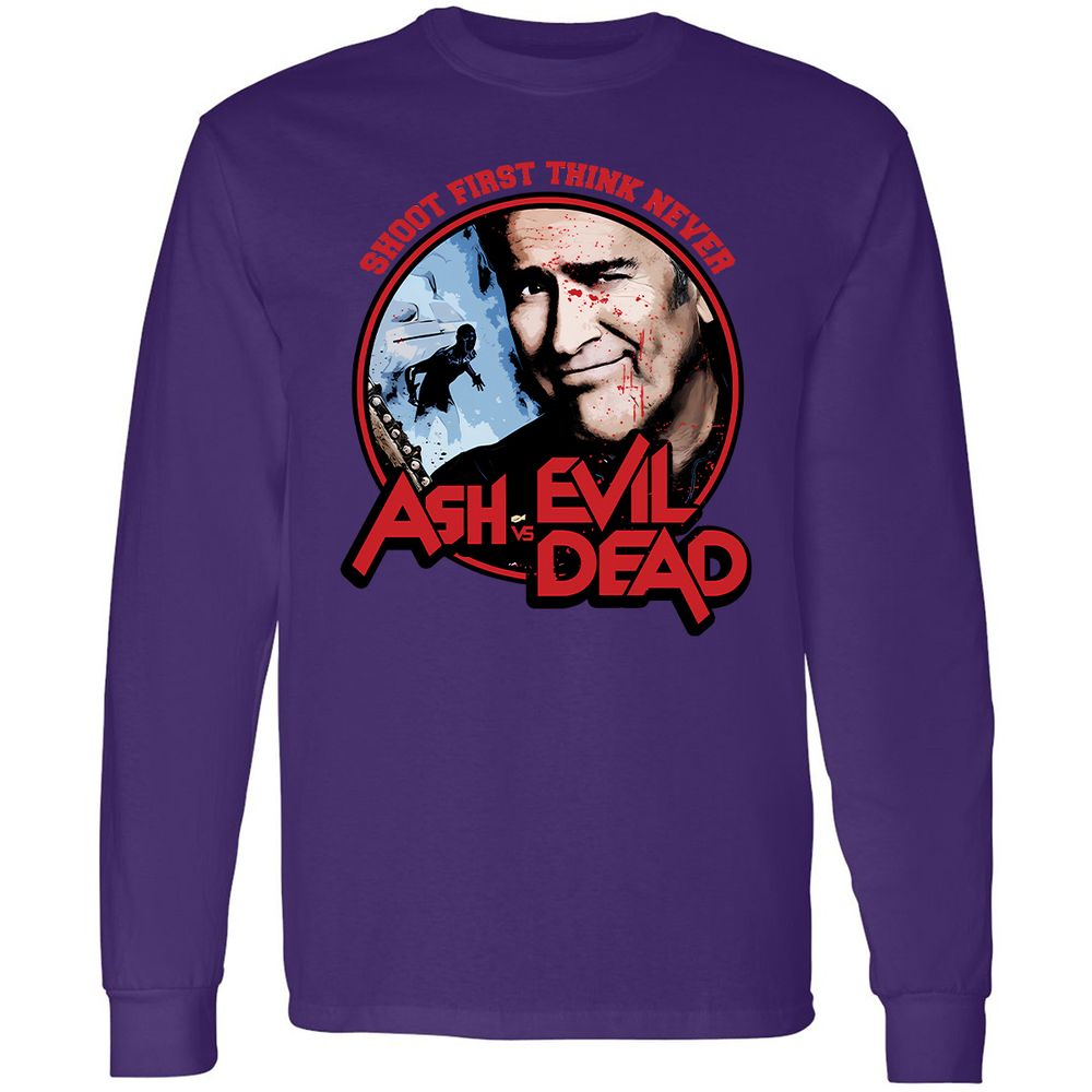 Long Sleeve T-Shirt - LFHJND7F - Purple - 13