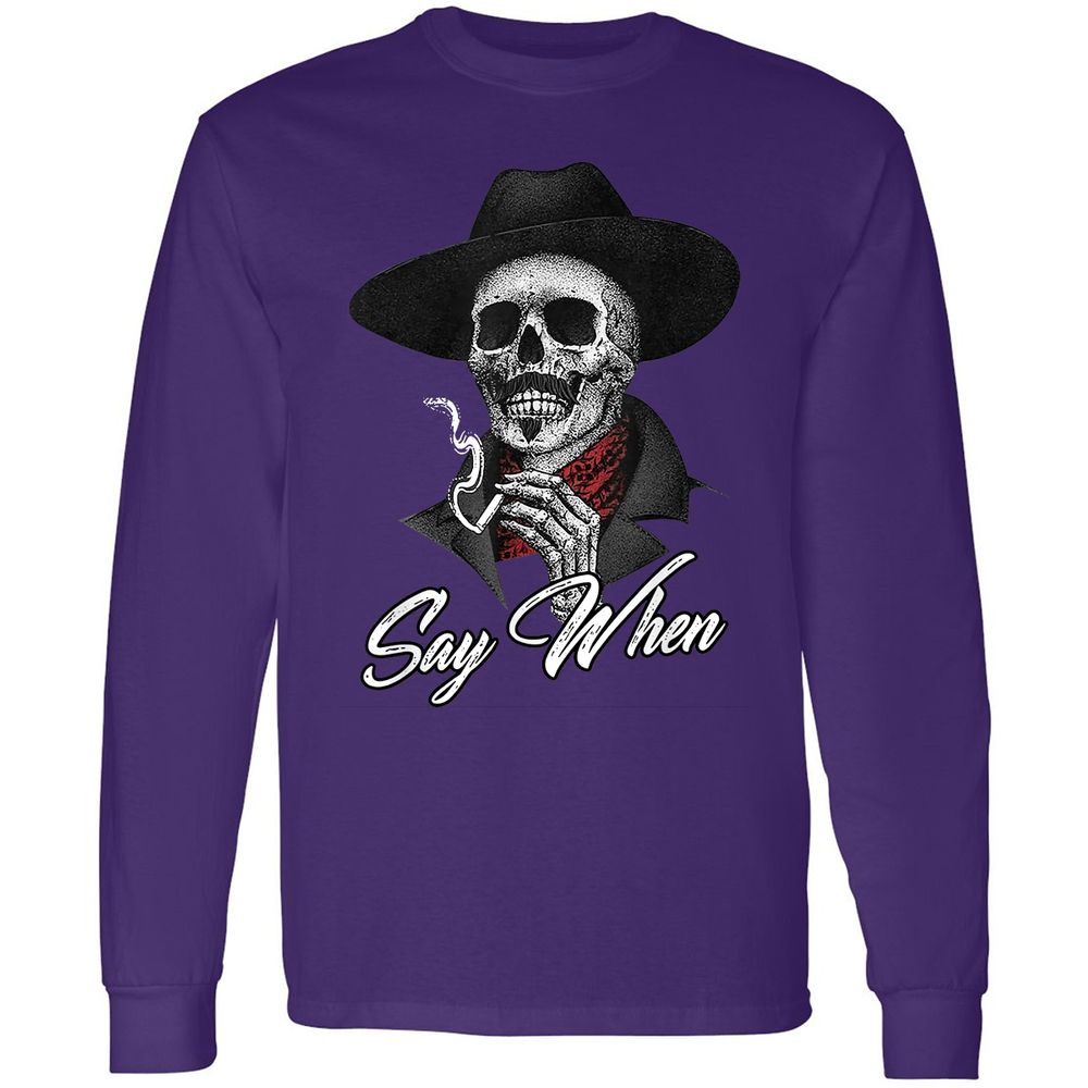Long Sleeve T-Shirt - 46QYBKAG - Purple - 13