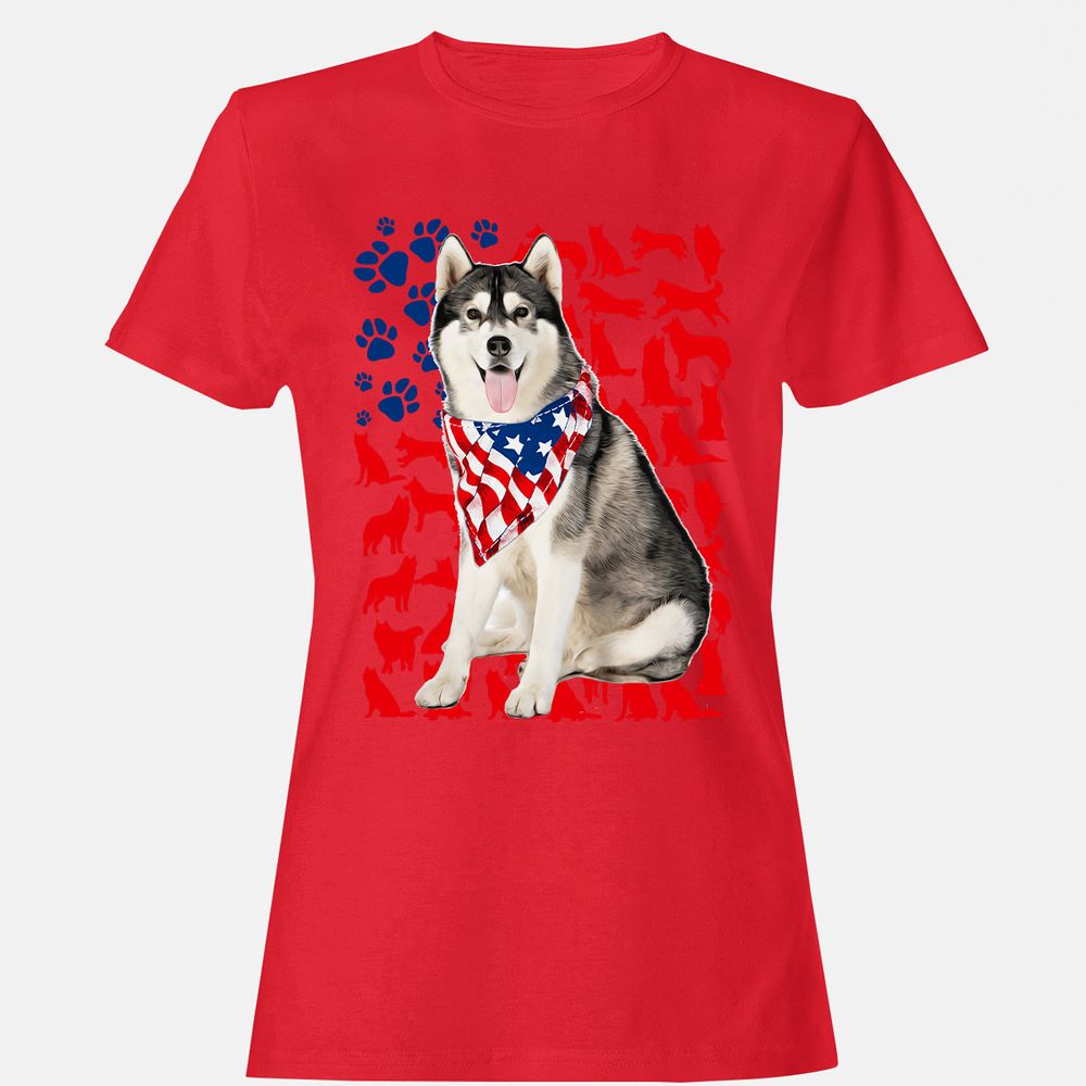 Women's T-Shirt - F6BKQ3DD - Red - 13