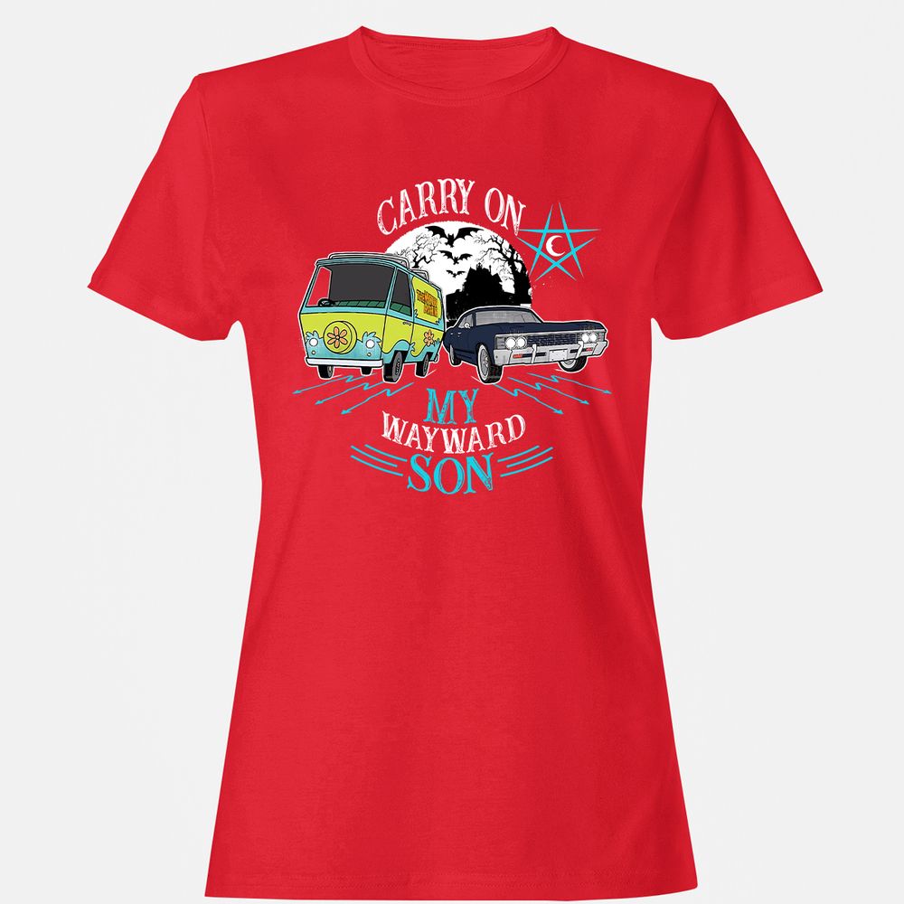 Women's T-Shirt - BQGWHJC5 - Red - 13