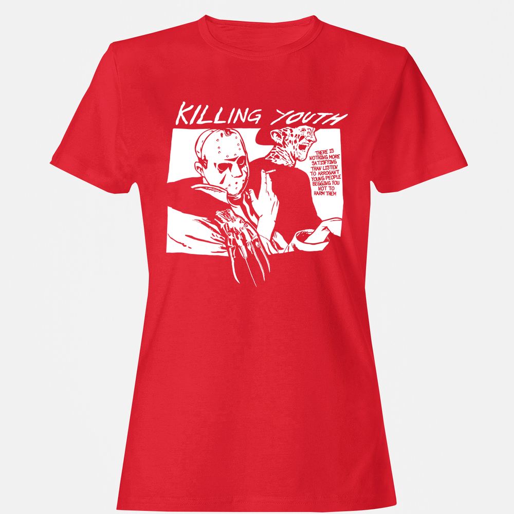 Women's T-Shirt - Q73ELZH3 - Red - 13