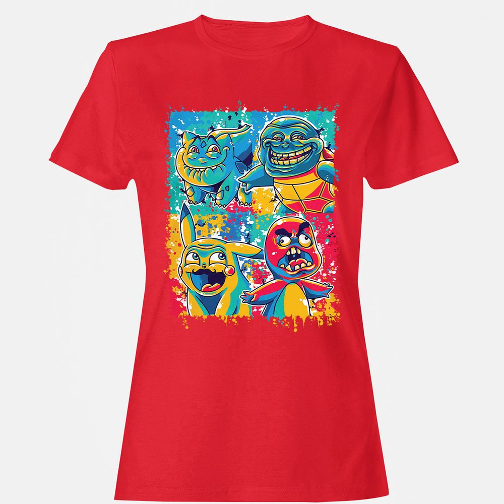 Women's T-Shirt - 7QLUWNXU - Red - 13