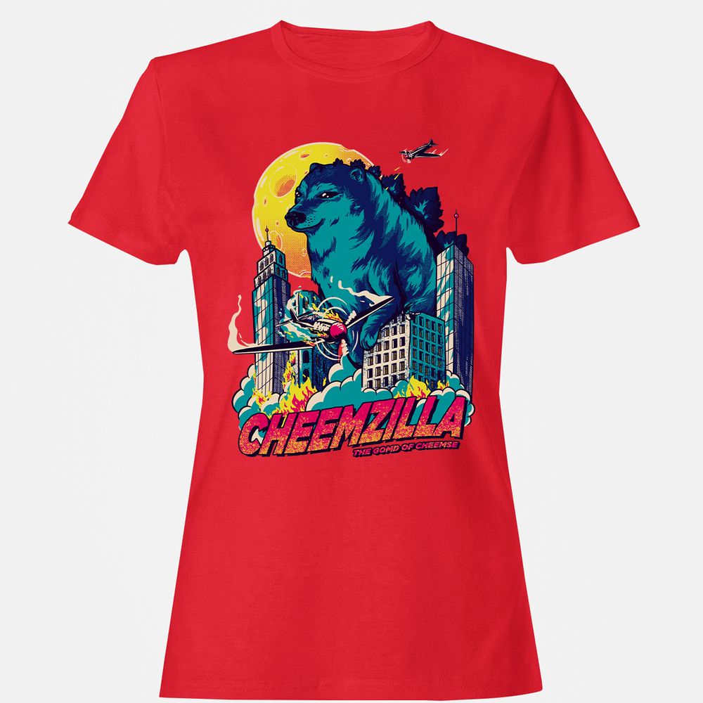 Women's T-Shirt - L333P5VJ - Red - 13