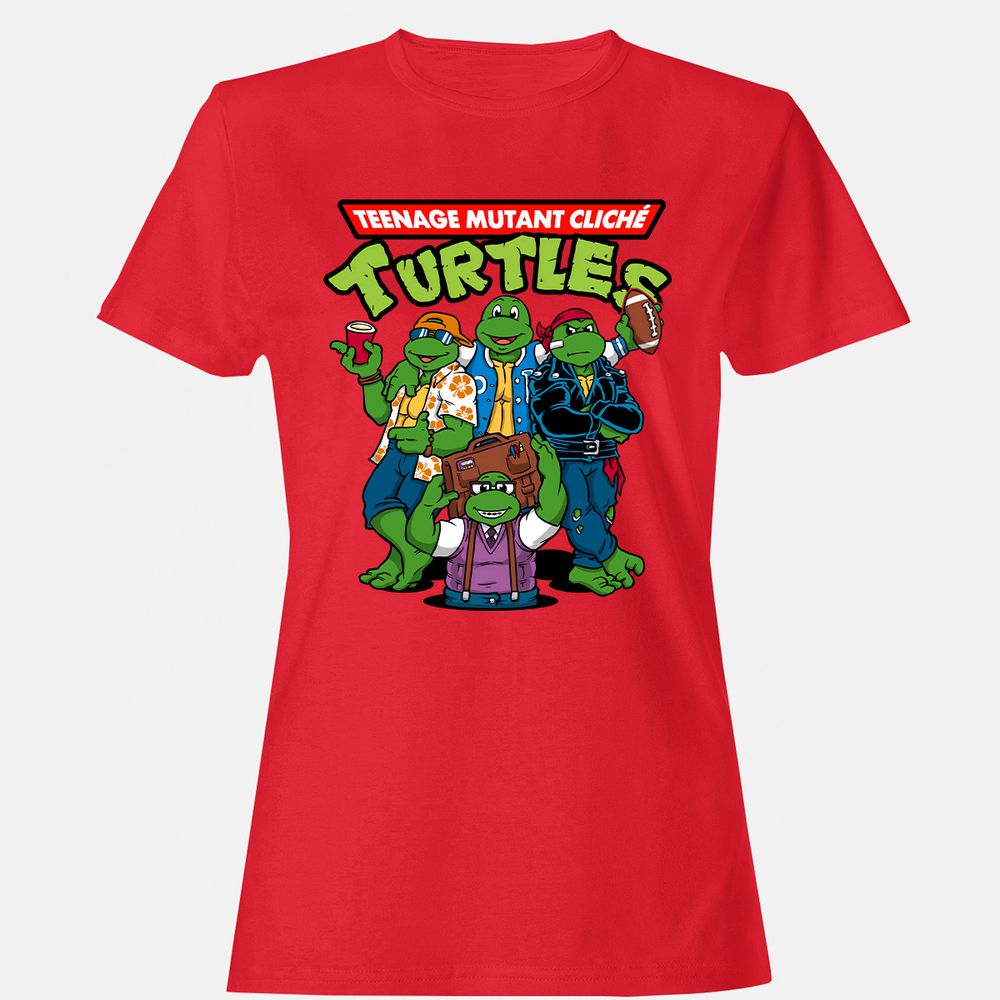 Women's T-Shirt - E8X6KG7S - Red - 13