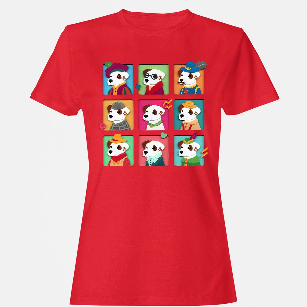 Women's T-Shirt - 916FX9DK - Red - 13