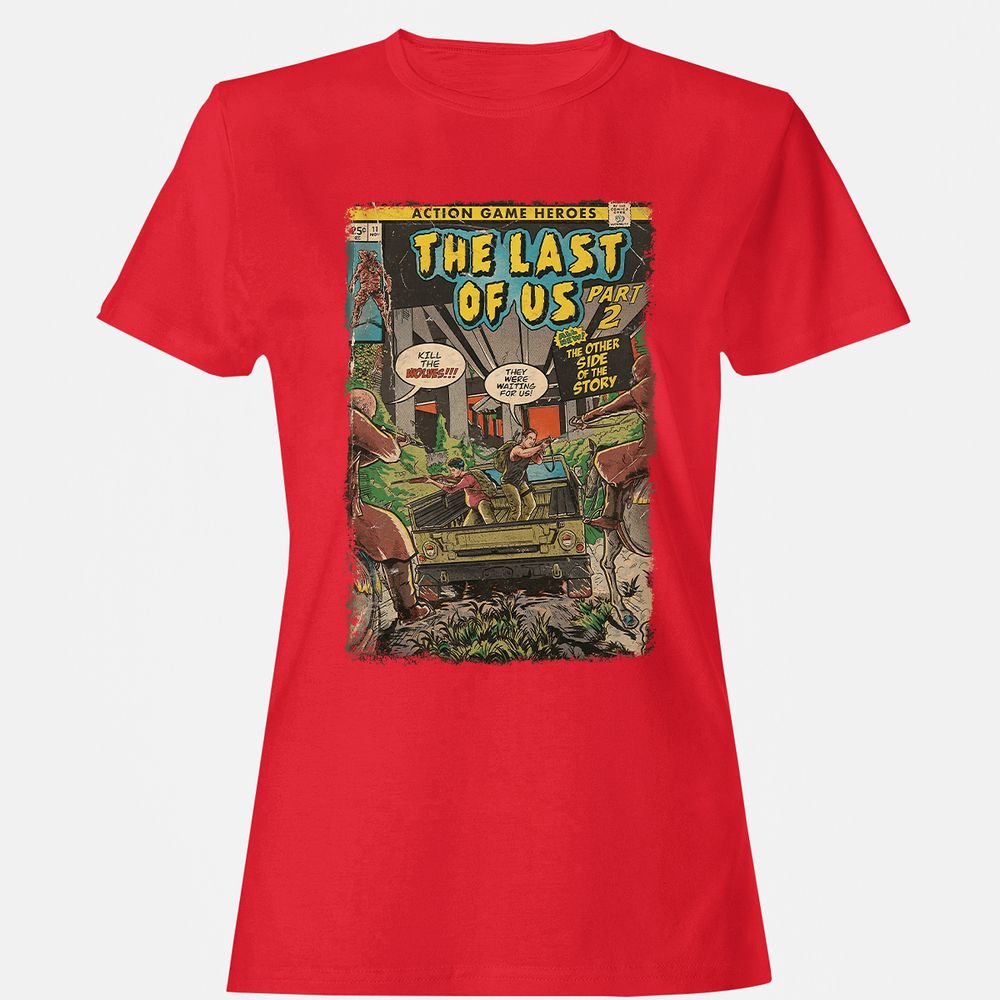 Women's T-Shirt - T7B1ZQJK - Red - 13