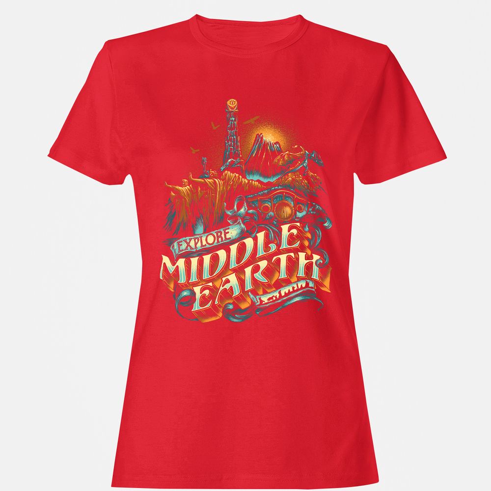 Women's T-Shirt - 9A3VMTK9 - Red - 13
