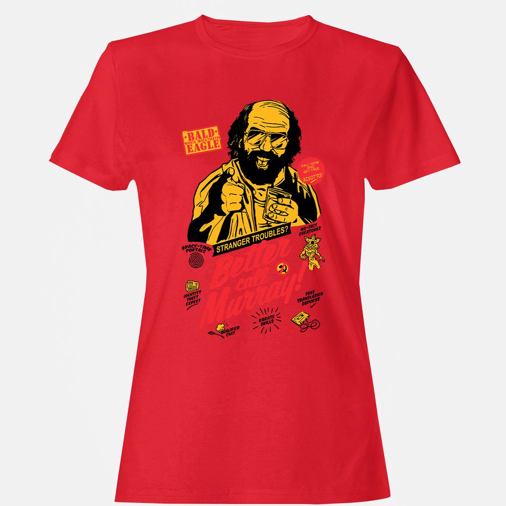 Women's T-Shirt - RU99P7PJ - Red - 13