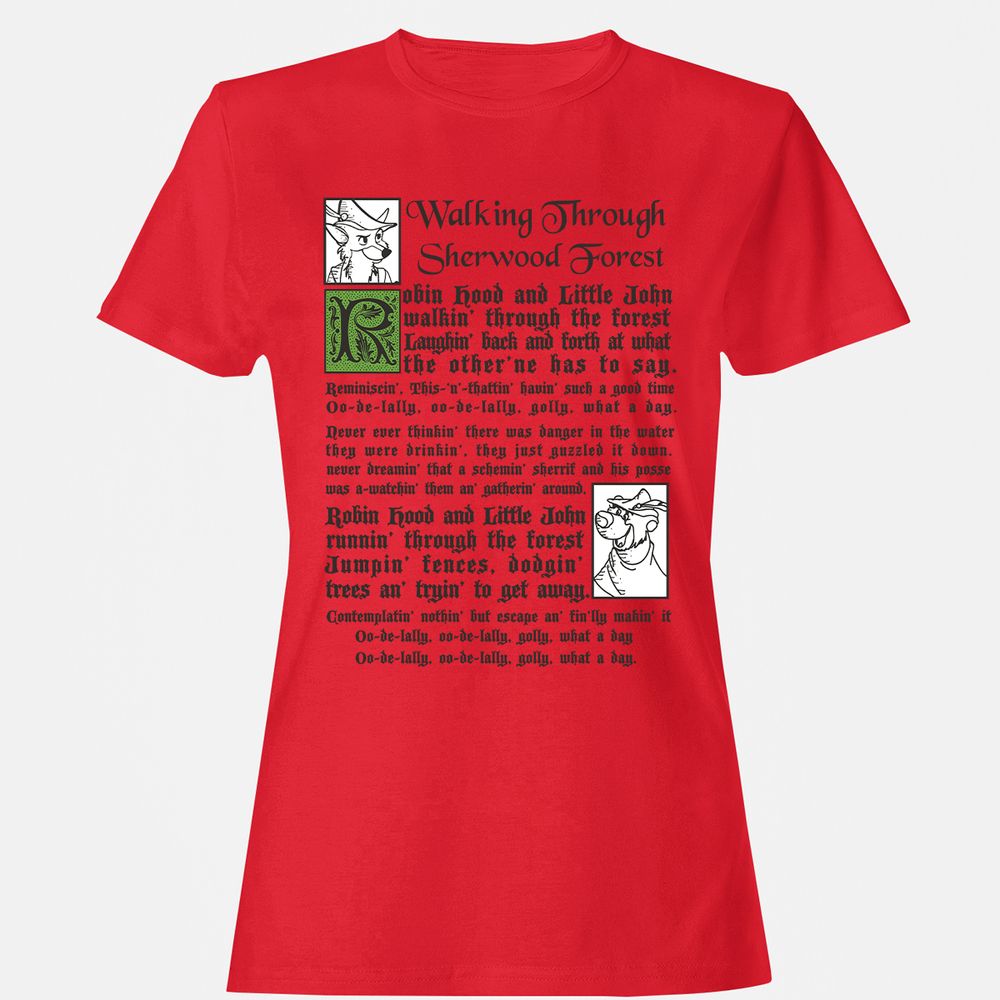 Women's T-Shirt - WWVJZNJY - Red - 13