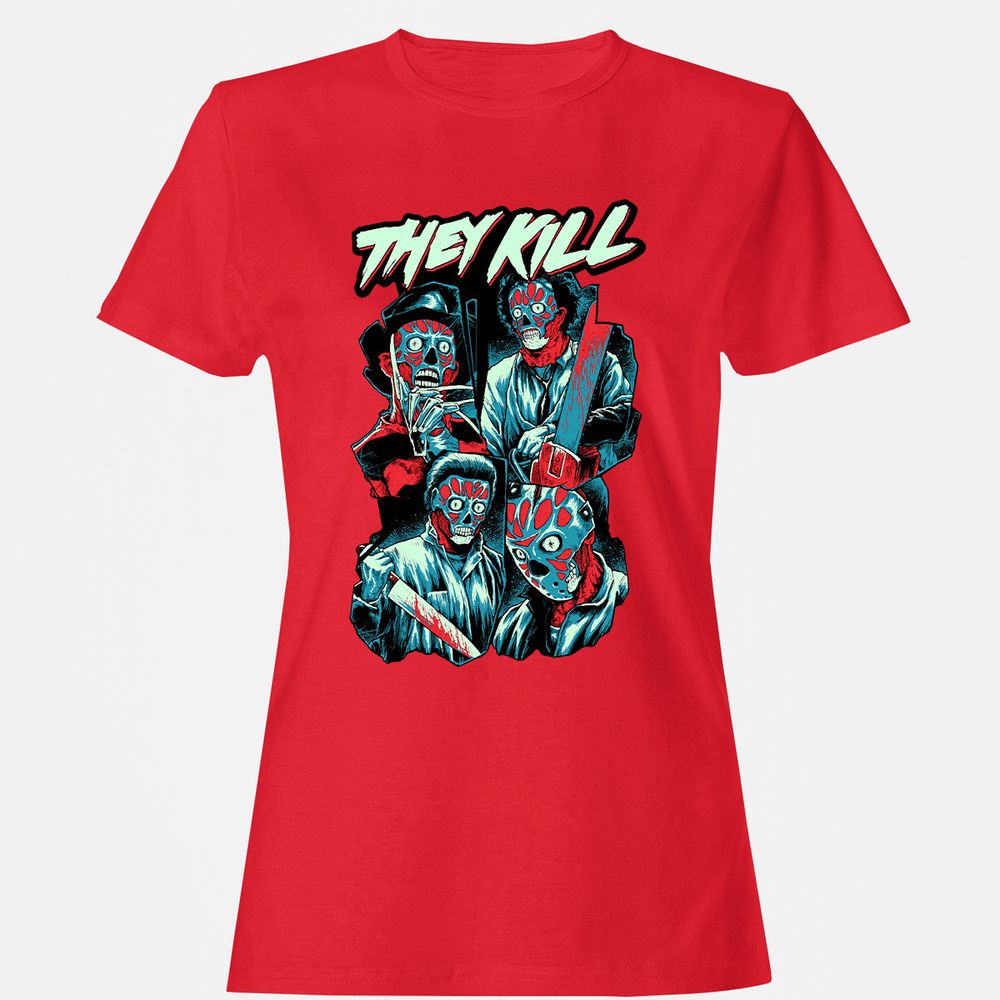 Women's T-Shirt - WJV62VCY - Red - 13