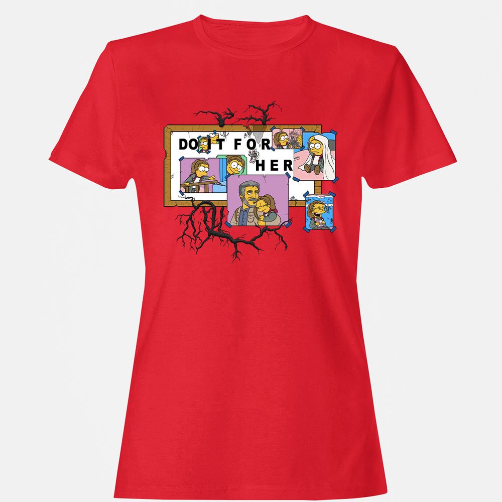 Women's T-Shirt - 77ELXE7H - Red - 13